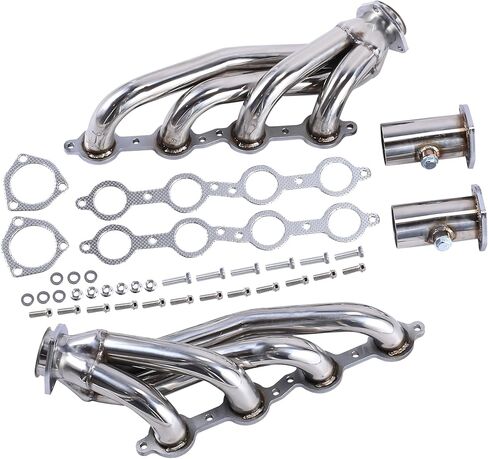 Exhaust Header For Chevy C10 Chevelle Camaro Caprice Impala Malibu LS1 LS2 LS6 LS7 LSX，For GM Gen III/IV 4.8L/5.3L/5.7L/6.0L/6.2L LS engines (LS1/LS2/LS3/LS6/LS7) Exhaust Headers Manifold in Kuwait