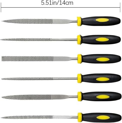 6pcs 140mm Mini Metal Rasp Needle Files Set Wood Carving Tools for Steel Rasp Needle Filing Woodworking Hand File Tool in Kuwait