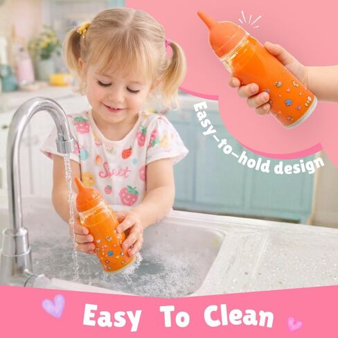 زجاجات الدمية السحرية من Mommy & Me | مجموعة إطعام الحليب والعصير المختفية - للأعمار من 3 سنوات فما فوق (عبوتان) in Kuwait