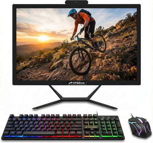 All-in-One Desktop, 22" Display, Intel Core i5 2.9GHz up to 3.6GHz, 16G Memory, 512G SSD, WiFi 5, Bluetooth, RGB Keyboard & Mouse & Mouse Pad, Webcam, W10H64 in Saudi Arabia