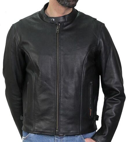 سترة جلدية عالية الجودة للرجال من Hot Leathers مع جيوب حمل مخفية in Kuwait