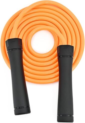Weighted Jump Rope, 1LB Tangle-Free Ball Bearing Rapid Speed Skipping Rope for Men Women, Adjustable 9mm Cotton & PVC Rope with Alum Handle for Boxing MMA Weight-Loss Athletic Workout Fitness in Saudi Arabia