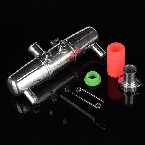 18001P ترقية أنبوب وصلة العادم المزدوج من سبائك الألومنيوم لسيارة HPI Savage 4.6/5.9 1/8 Nitro RC، ملحق عادم خفيف الوزن مقاوم لدرجات الحرارة العالية in Kuwait