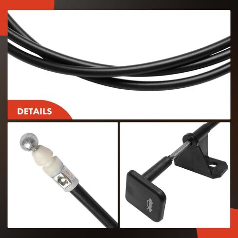 A-Premium Front Hood Latch Release Cable with Handle Compatible with Honda Element 2003-2008, 73 Inch in Kuwait