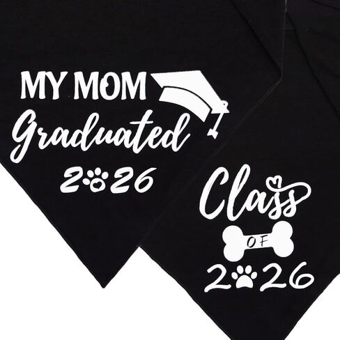 Graduation Dog Bandana My Mom Graduated 2023 for Small Medium Large Pet Holiday Costume in Saudi Arabia