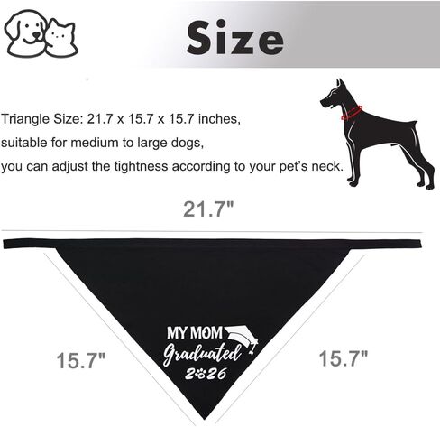 Graduation Dog Bandana My Mom Graduated 2023 for Small Medium Large Pet Holiday Costume in Saudi Arabia