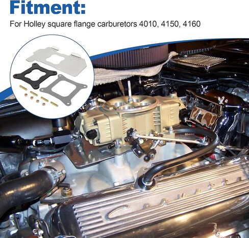 مجموعة درع الحرارة لمكربن ​​المحرك فاصل حشية عازل الألومنيوم 108-70 متوافق مع Holley Carbs 4010 4150 4160 in Kuwait