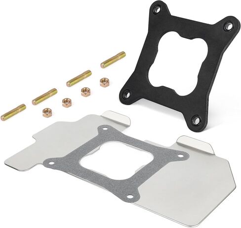 مجموعة درع الحرارة لمكربن ​​المحرك فاصل حشية عازل الألومنيوم 108-70 متوافق مع Holley Carbs 4010 4150 4160 in Kuwait