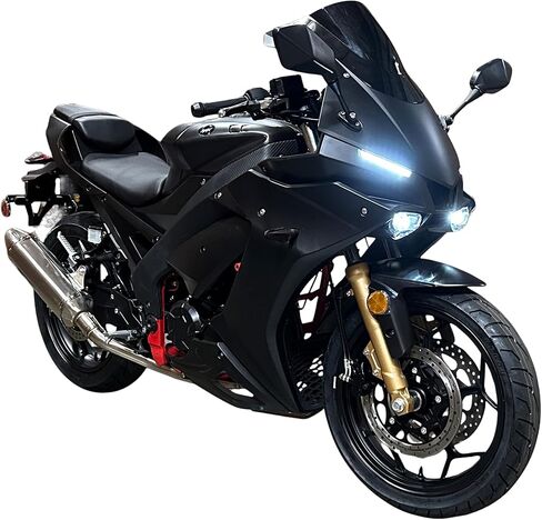 X22RR 250cc EFI دراجة نارية ذات 6 سرعات محقونة بالوقود، تستخدم في الشوارع والطرق السريعة، دراجة رياضية موفرة للوقود، 300 سم مكعب، تصميم شارع السباق مع لوحة رقمية بإطار أحمر وصدمات ذهبية in Kuwait