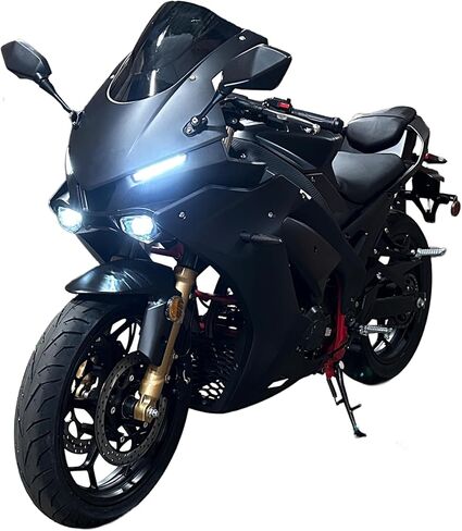 X22RR 250cc EFI دراجة نارية ذات 6 سرعات محقونة بالوقود، تستخدم في الشوارع والطرق السريعة، دراجة رياضية موفرة للوقود، 300 سم مكعب، تصميم شارع السباق مع لوحة رقمية بإطار أحمر وصدمات ذهبية in Kuwait