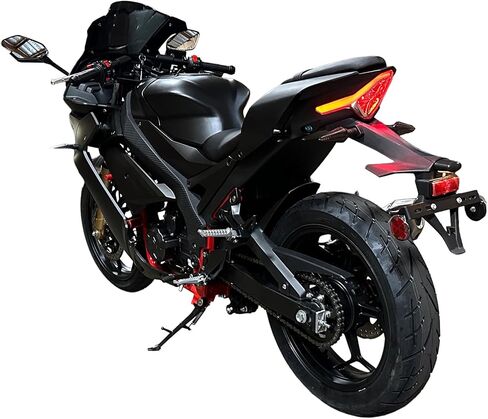 X22RR 250cc EFI دراجة نارية ذات 6 سرعات محقونة بالوقود، تستخدم في الشوارع والطرق السريعة، دراجة رياضية موفرة للوقود، 300 سم مكعب، تصميم شارع السباق مع لوحة رقمية بإطار أحمر وصدمات ذهبية in Kuwait