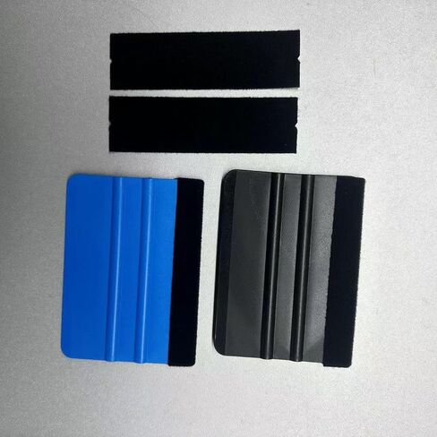 2 Pack Vinyl Squeegee with 2 PCS Felt Fabric for Tint Film Decal Squeegee Application Tool, Installation Wallpaper Smooth Tool,Blue and Black in Kuwait