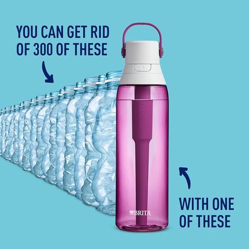 Brita Plastic Water Filter Bottle, Coral, 26 Ounce, 1 Count in Saudi Arabia