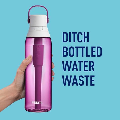 Brita Plastic Water Filter Bottle, Coral, 26 Ounce, 1 Count in Saudi Arabia