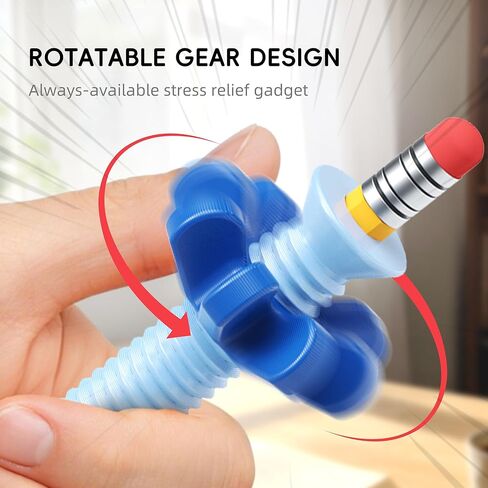 3 in 1 Pencil Fidgets for ADHD & Anxiety Relief,Fidget Pencil Topper with Spinner - Silent Sensory Stress Relief Tool for School,Office & Home,Assorted Fidget Pen Flipper Set, Classroom Essential in Kuwait