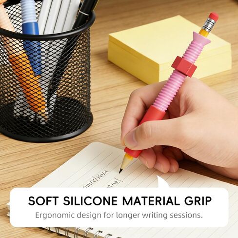 3 in 1 Pencil Fidgets for ADHD & Anxiety Relief,Fidget Pencil Topper with Spinner - Silent Sensory Stress Relief Tool for School,Office & Home,Assorted Fidget Pen Flipper Set, Classroom Essential in Kuwait