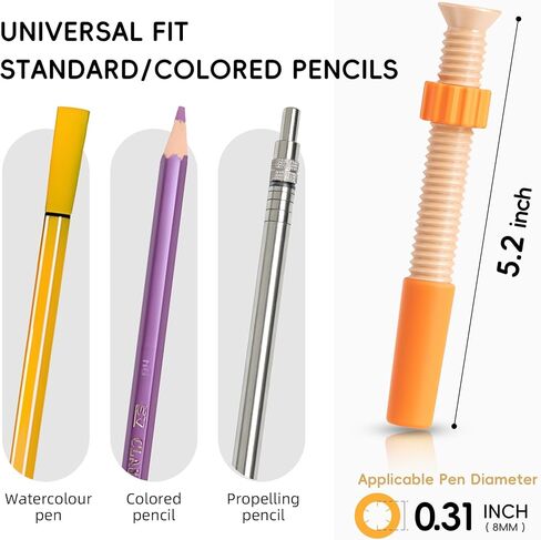 3 in 1 Pencil Fidgets for ADHD & Anxiety Relief,Fidget Pencil Topper with Spinner - Silent Sensory Stress Relief Tool for School,Office & Home,Assorted Fidget Pen Flipper Set, Classroom Essential in Kuwait