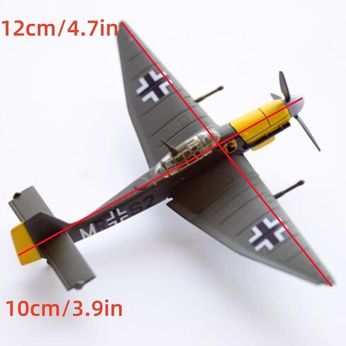 Alloy WWII Germany Junkers JU-87 Stuka Bomber Model 1:110 Scale, Alloy Aircraft Model for Collection Displaying in Kuwait