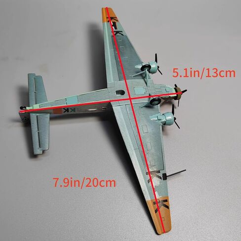 CHICHIYANG سبيكة الحرب العالمية الثانية الألمانية Luftwaffe Junkers Ju-52/3M نموذج طائرة النقل بمقياس 1:144، طائرة سبيكة لعرض المجموعة in Kuwait