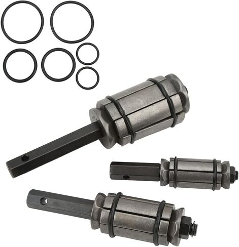 3PCS Exhaust Tail Pipe Expander Set, Universal Muffler Spreader Tool Kit, Heavy Duty Steel Exhaust Pipe Stretcher with Rubber Rings for Auto Repair, Includes 3 Sizes in in Kuwait