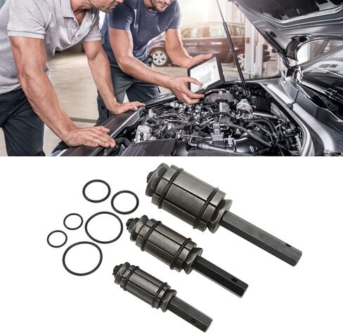 3PCS Exhaust Tail Pipe Expander Set, Universal Muffler Spreader Tool Kit, Heavy Duty Steel Exhaust Pipe Stretcher with Rubber Rings for Auto Repair, Includes 3 Sizes in in Kuwait