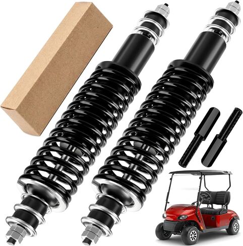 EZGO TXT Golf Cart Front & Rear Coil Spring Shock Absorbers, Heavy Duty Coil-Over Shock for TXT/Medalist 1994-UP Gas & Electric, Replaces OEM#70928-G01,76418-G01,70630-G01,Includes Extenders in Saudi Arabia