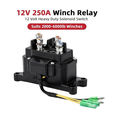Winch Solenoid Relay 250A 12V for ATV UTV Truck Winch 2000-6000 LBS with 6 Protective Terminal Caps in Kuwait