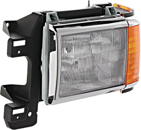 مصباح أمامي جانبي للسائق من Garage-Pro لسيارة Ford F-150 1987-1991 هالوجين مع لمبة (مصابيح) مع مصباح علامة جانبية، مع زخرفة من الكروم يستبدل # E9TZ13008F JCW20-1609-00GP in Kuwait