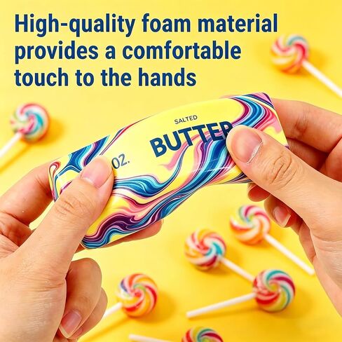 2 Packs Slow Rising Butter Squishy, Dumpling Squishies Butter Squeeze Toys Pack Sensory Stress Relief Soft & Stretchy Fidget Toy for Party Favors Squishy Butter in Kuwait