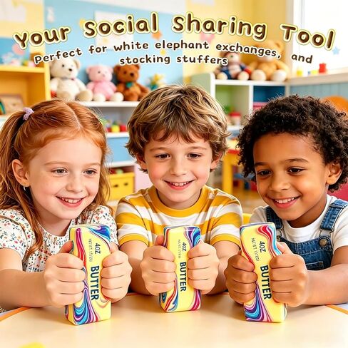 2 Packs Slow Rising Butter Squishy, Dumpling Squishies Butter Squeeze Toys Pack Sensory Stress Relief Soft & Stretchy Fidget Toy for Party Favors Squishy Butter in Kuwait