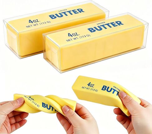 Butter Squishy Toy, Squishy Butter Stick, Butter Stress Toy, Squeeze Butter Squishy - Slow Rising Party Favor Stress Relief Gift for Kids 4-8 8-12 (1pcs Butter Stick) in Kuwait