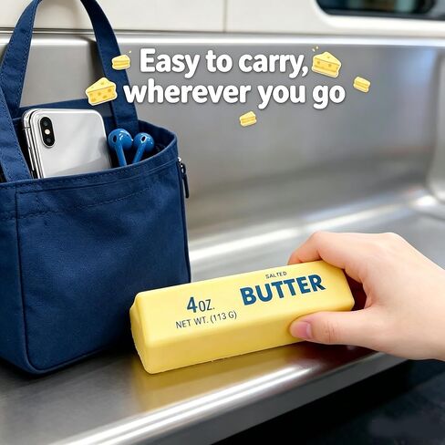 Butter Squishy Toy, Squishy Butter Stick, Butter Stress Toy, Squeeze Butter Squishy - Slow Rising Party Favor Stress Relief Gift for Kids 4-8 8-12 (1pcs Butter Stick) in Kuwait