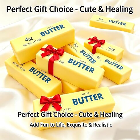Butter Squishy Toy, Squishy Butter Stick, Butter Stress Toy, Squeeze Butter Squishy - Slow Rising Party Favor Stress Relief Gift for Kids 4-8 8-12 (1pcs Butter Stick) in Kuwait