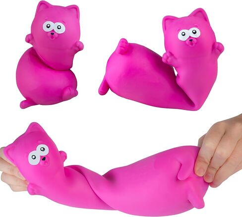ORB Easy Sqweezy Pets Giant Stretchy Cat - Stretches Up to 5 Feet Long - Huge Jumbo Sized Purple Squishy Toy Kitten, Stretch and Squeeze for Stress Relief - Fun Sensory Fidget Toy for Kids and Adults in Kuwait
