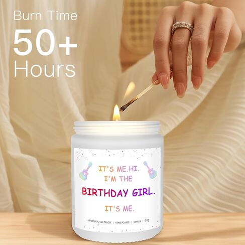 Happy Birthday Candle, Tay-lor Birthday Candle Vanilla Scent with Sprinkles, Birthday Gifts for Women, 9 oz, Handmade Aromatherapy Candles, Cool Unique Birthday Gifts for Her, Best Friend in Saudi Arabia