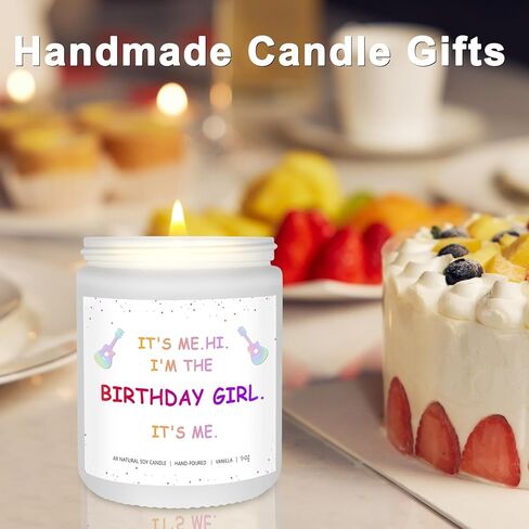 Happy Birthday Candle, Tay-lor Birthday Candle Vanilla Scent with Sprinkles, Birthday Gifts for Women, 9 oz, Handmade Aromatherapy Candles, Cool Unique Birthday Gifts for Her, Best Friend in Saudi Arabia