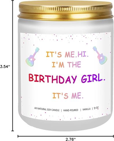 Happy Birthday Candle, Tay-lor Birthday Candle Vanilla Scent with Sprinkles, Birthday Gifts for Women, 9 oz, Handmade Aromatherapy Candles, Cool Unique Birthday Gifts for Her, Best Friend in Saudi Arabia