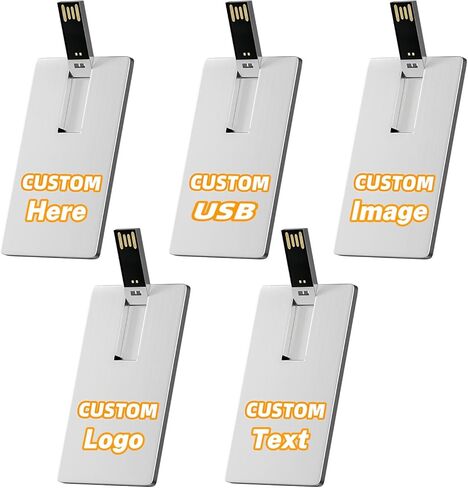 Bilious USB Flash Drive, 2PCS 64GB Metal Credit Card Bank Card Style Thumb Drive Portable Key-Hole Design USB 2.0 Memory Stick, Waterproof Jump Pen Drive for Storage and Backup in Kuwait