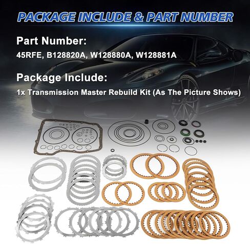45RFE Transmission Master Rebuild Kit Fits for Durango Chrysler Jeep Ram 1500 2500 3500 Replace OE B128820A W128880A W128881A in Kuwait