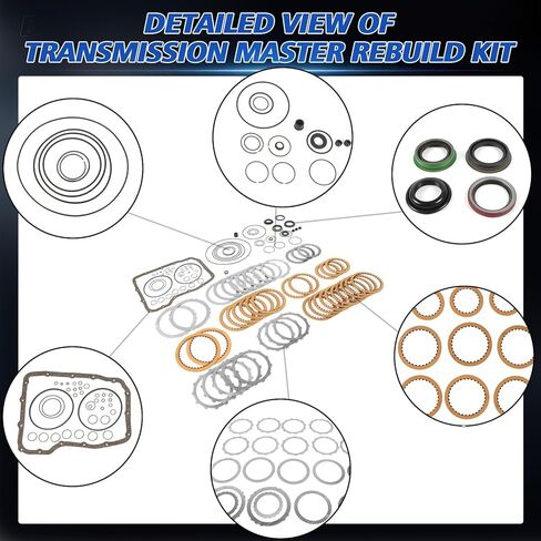 45RFE Transmission Master Rebuild Kit Fits for Durango Chrysler Jeep Ram 1500 2500 3500 Replace OE B128820A W128880A W128881A in Kuwait