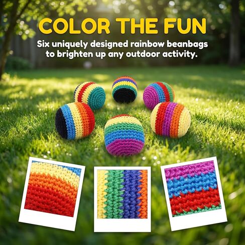 6PCS Hand-Made Knitted Bags, 2026 Upgraded Footbags Knitted, Professional Balls for Kids, Juggling Balls for Beginners, Ready-to-Use Balls (No Assembly Required) (6pcs) in Kuwait