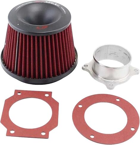 76mm Air Filter Power Intake Racing Universal JDM Dual Funnel Adapter Cold Air Intake Filter Compatible For Apexi in Kuwait