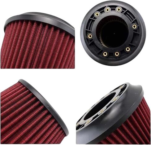76mm Air Filter Power Intake Racing Universal JDM Dual Funnel Adapter Cold Air Intake Filter Compatible For Apexi in Kuwait