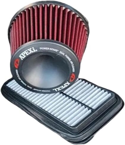 76mm Air Filter Power Intake Racing Universal JDM Dual Funnel Adapter Cold Air Intake Filter Compatible For Apexi in Kuwait