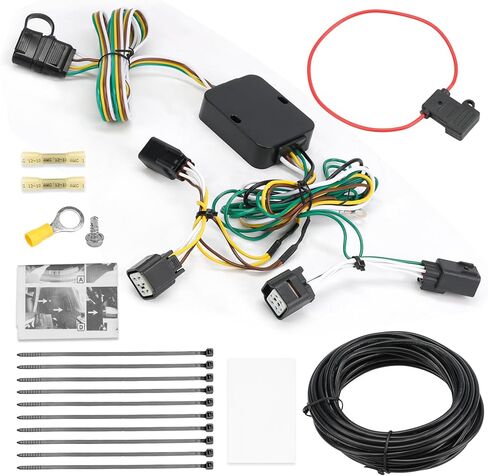 WATERWICH Custom 4-Pin Trailer Wiring Harness Compatible with Kia Telluride 2023-2025 Excluding LX or S Replacement for 56501 for Trailer Lights Connect in Kuwait