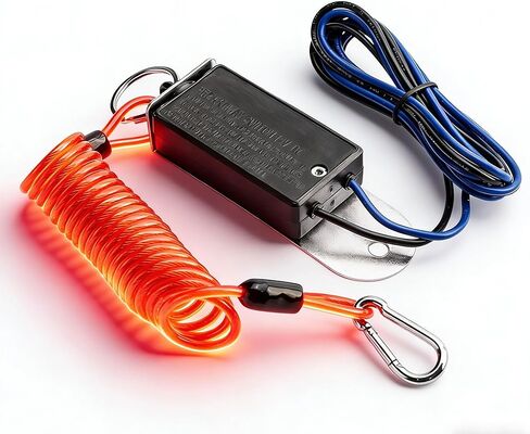 Light Absorption Cable Trailer Breakaway Switch 6ft Breakaway Coiled Cable with Electric Brake or RV Towing Trailer (Fluorescence) in Kuwait