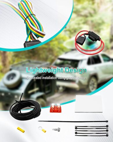 4 دبوس مقطورة الأسلاك تسخير 56434 صالح لتويوتا RAV4 2021-2025 RAV4 Prime 2022-2025 ميتسوبيشي أوتلاندر PHEV 2023-2025، موصل T موصل ضوء مقطورة مسطحة مع غطاء الغبار ومجموعة الصمامات in Kuwait
