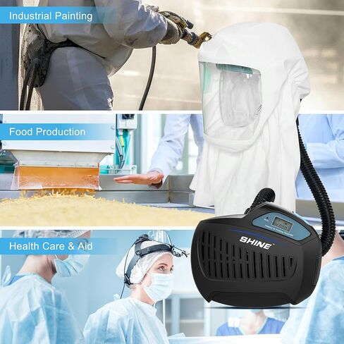 SHINE Air Purifying Respirator, NIOSH Approved 3 Levels Airflow Control, High-efficiency Li-ion Battery PAPR Kit in Saudi Arabia