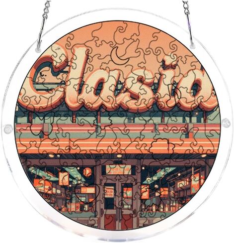7.4in 83Pcs Handmade Craft Suncatcher Kit s Classic Diner Relax Handmade Gift for Family and Friends in Kuwait
