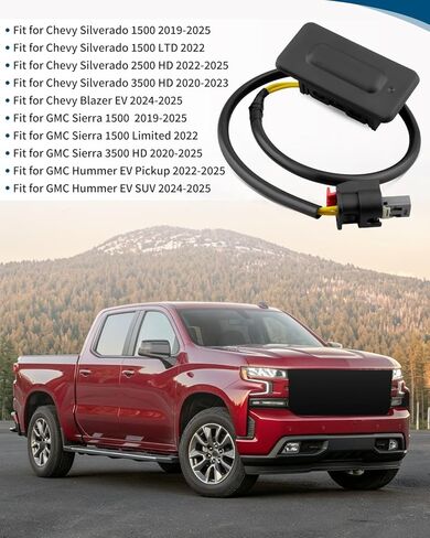 Liftgate Tailgate Release Switch Fit for Chevy Silverado 1500 2500 HD 3500 HD Blazer GMC Sierra 1500 2500 3500 HD Hummer EV Rear Trunk Lid Latch Button in Kuwait